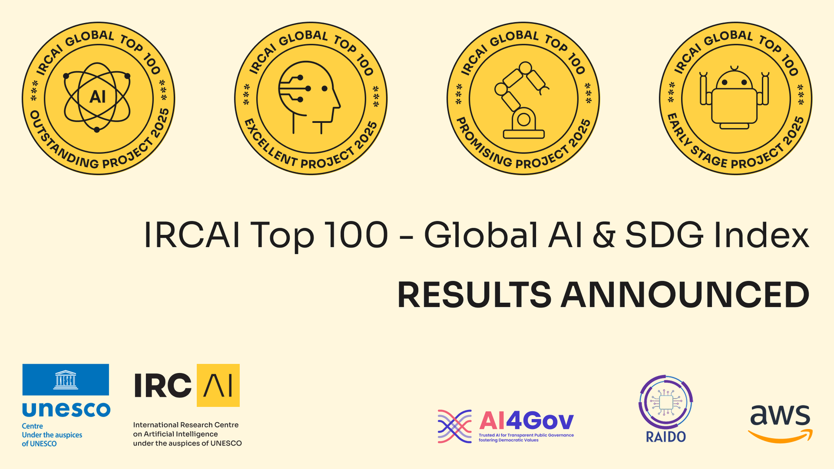 10 Melhores Soluções Globais de IA para os ODS (2025). O BioAutoML foi selecionado entre as 10 iniciativas de IA mais impactantes para os Objetivos de Desenvolvimento Sustentável das Nações Unidas.